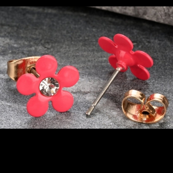 Claire's Girls Teen Gold Stud And Pendant Earrings Set, with Other Gemstone, 8-P - Picture 5 of 6